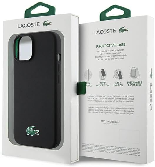 Coque iPhone 15 plus Lacoste liquide silicone