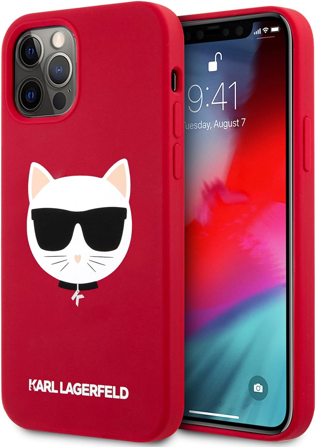 Coque iPhone 12 Karl Lagerfeld tête de Choupette