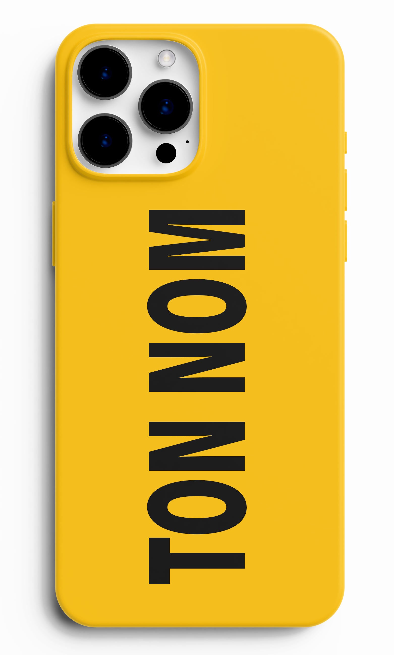 Coque personnalisée ton nom jaune