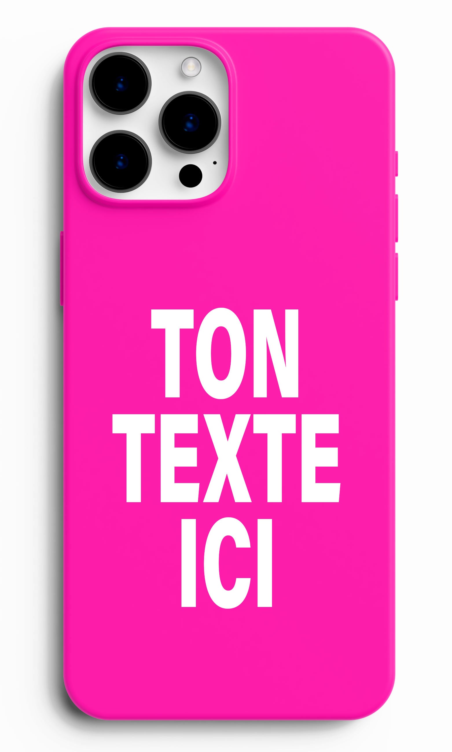 Coque personnalisée ton texte rose