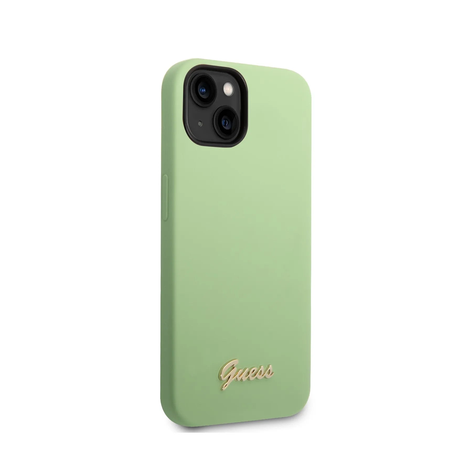 Coque iPhone 14 Guess soft touch vue droite