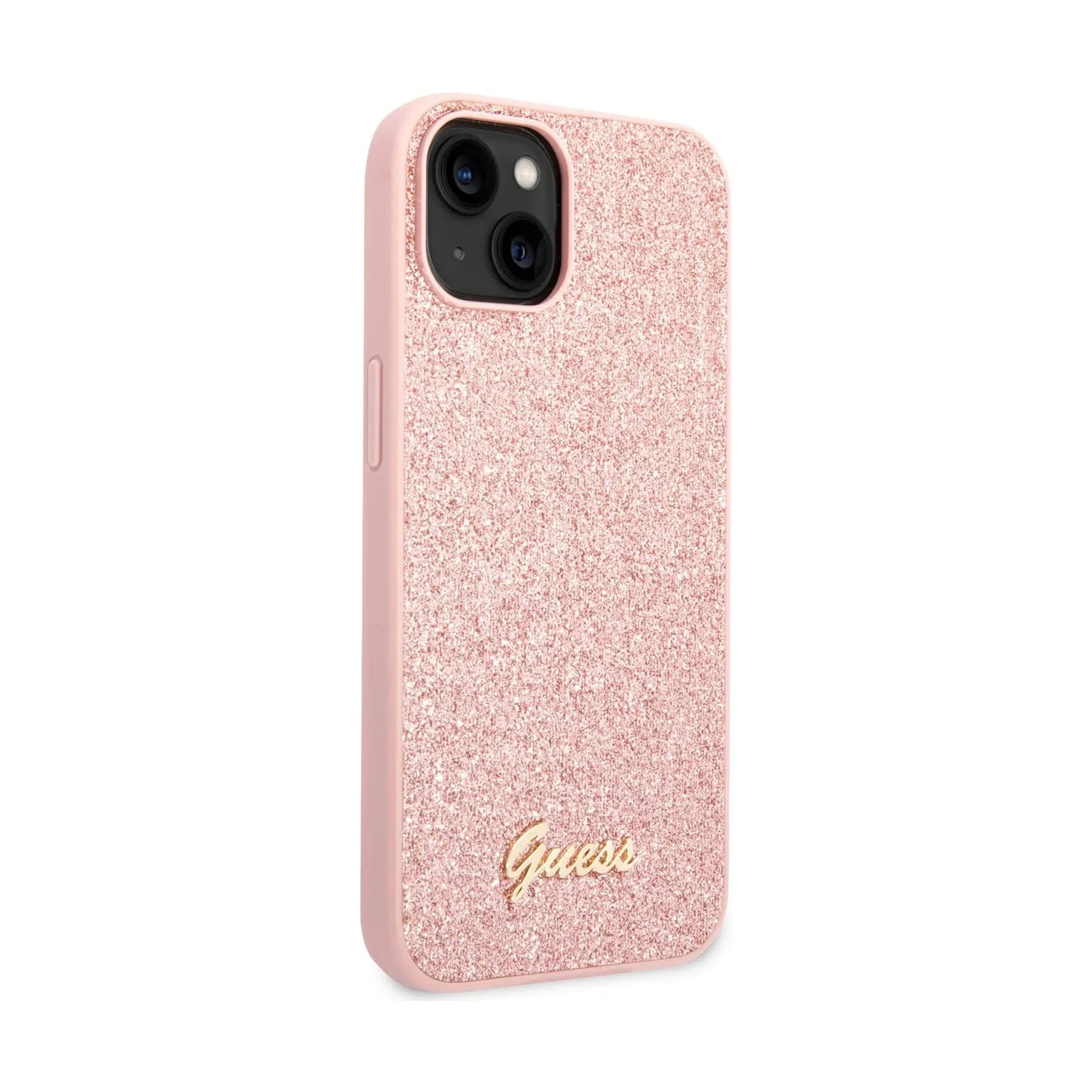 Coque iPhone 14 Guess brillante vue droite 