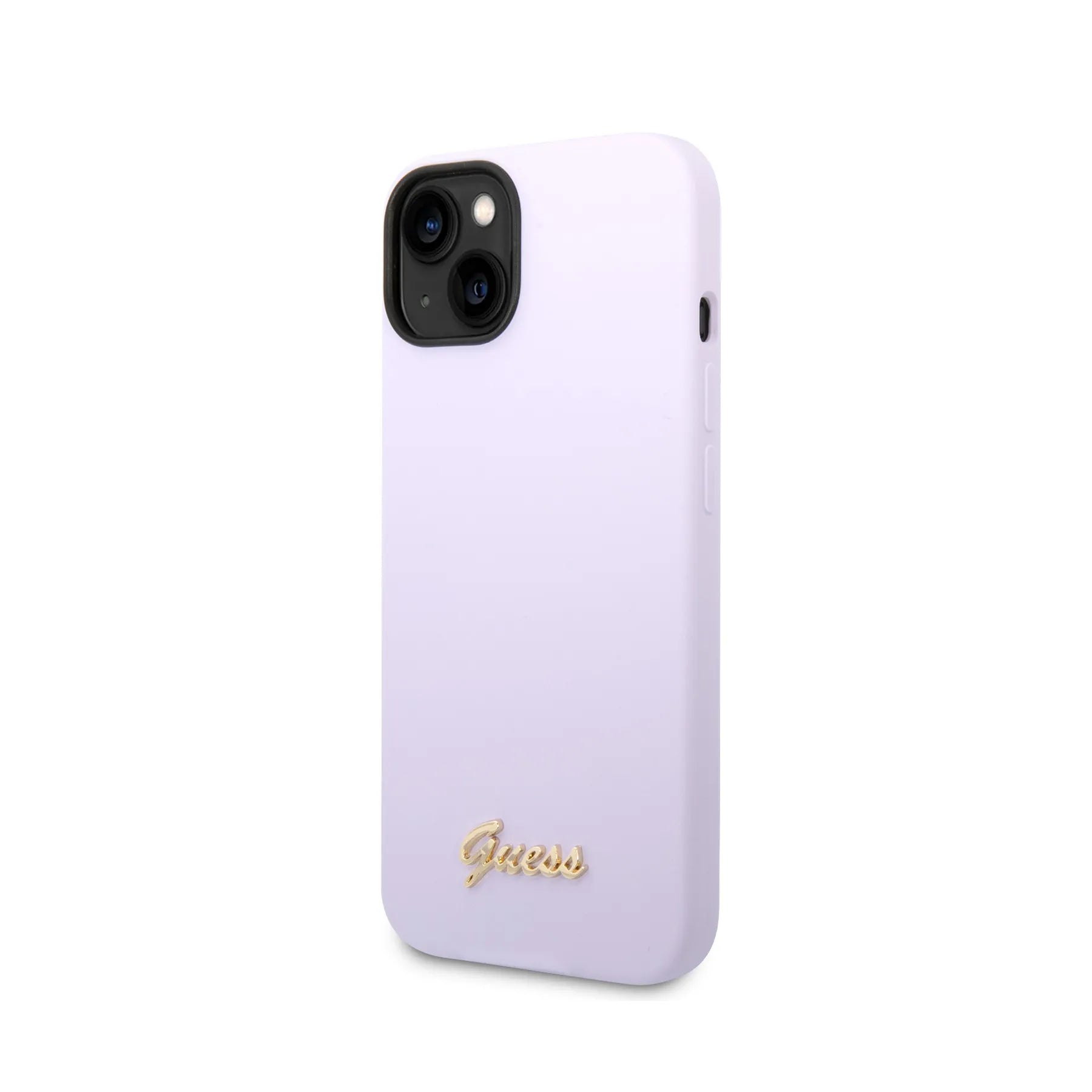 Coque iPhone 14 Guess soft touch inclinée 