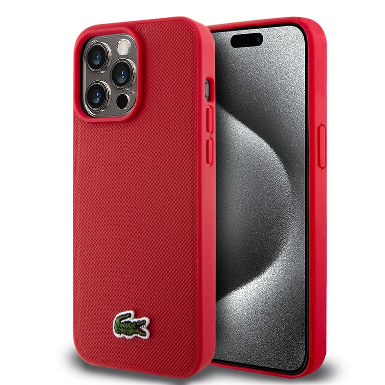 Coque iPhone 15 Pro Max Lacoste liquide silicone