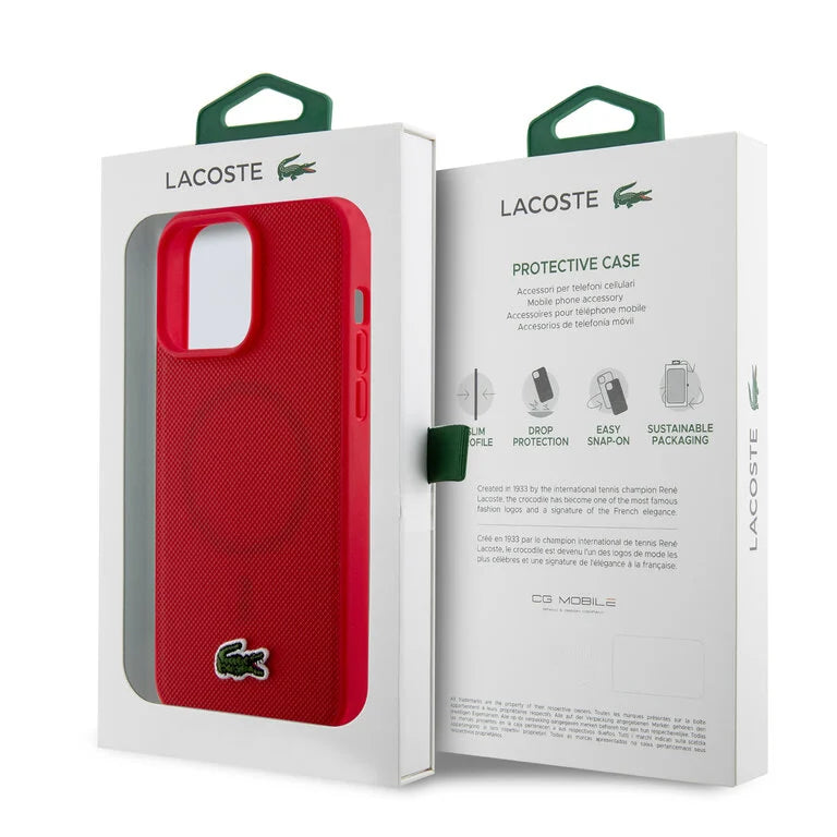 Coque iPhone 15 Pro Max Lacoste liquide silicone