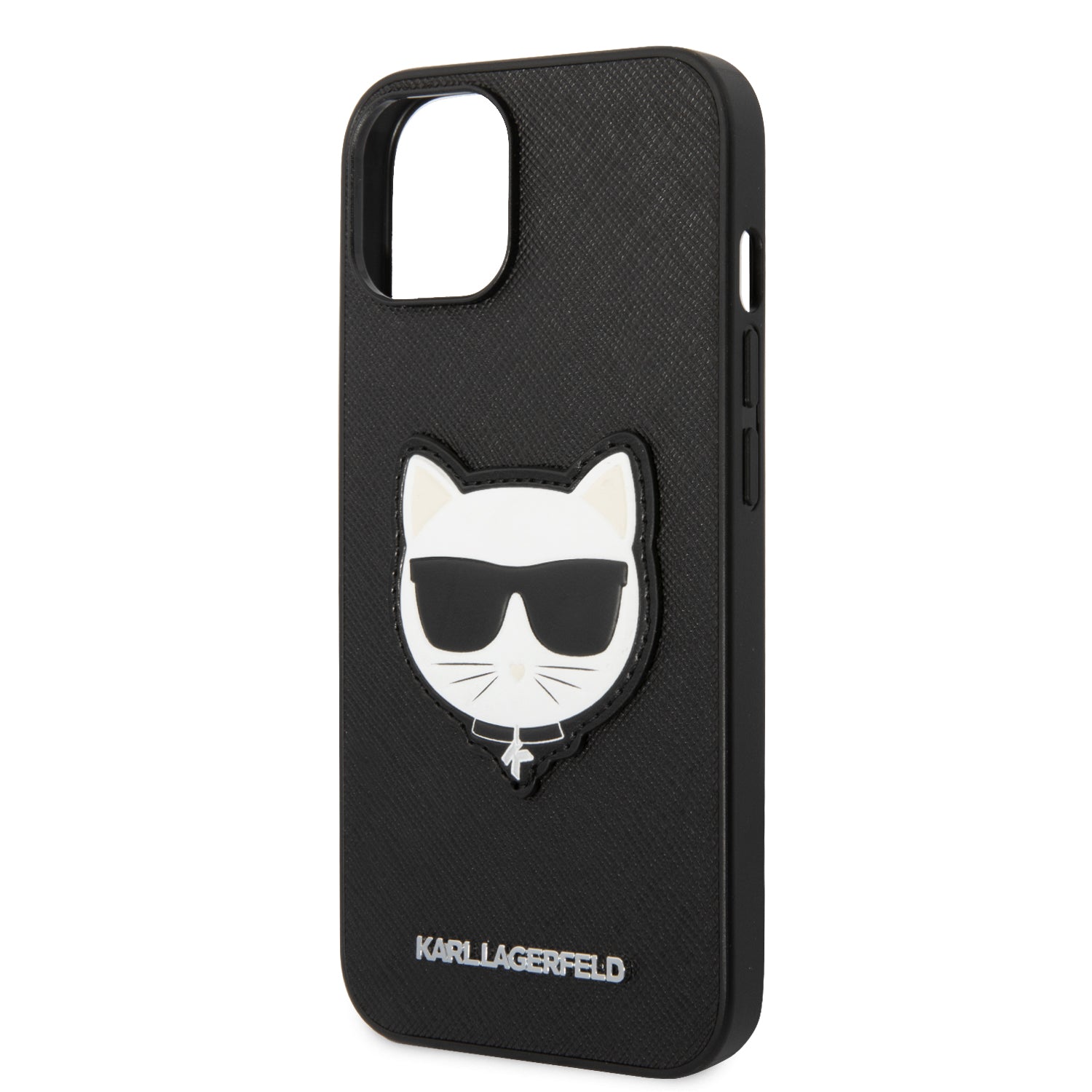 Coque iPhone 14 Karl Lagerfeld tête de Choupette