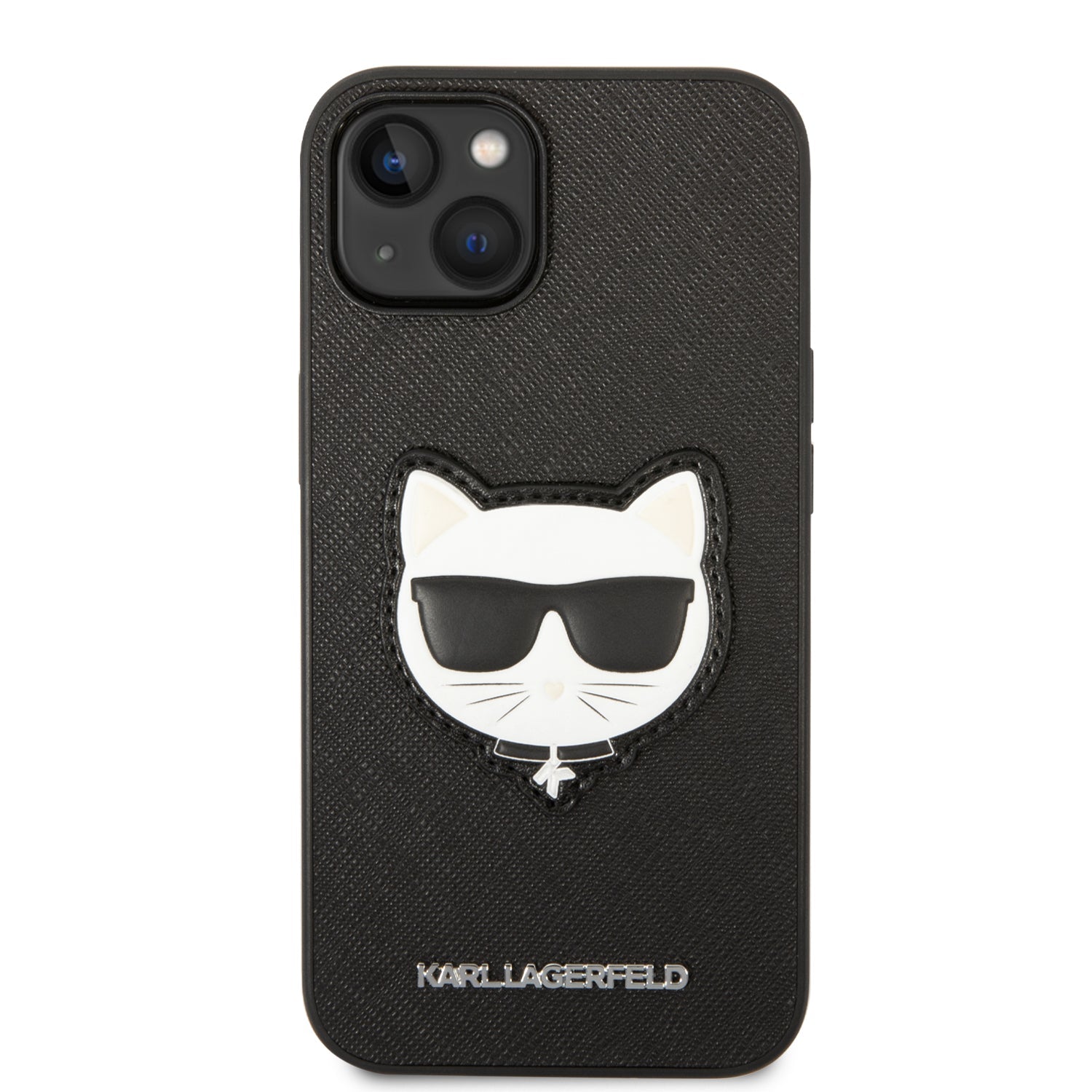 Coque iPhone 14 Karl Lagerfeld tête de Choupette vue face