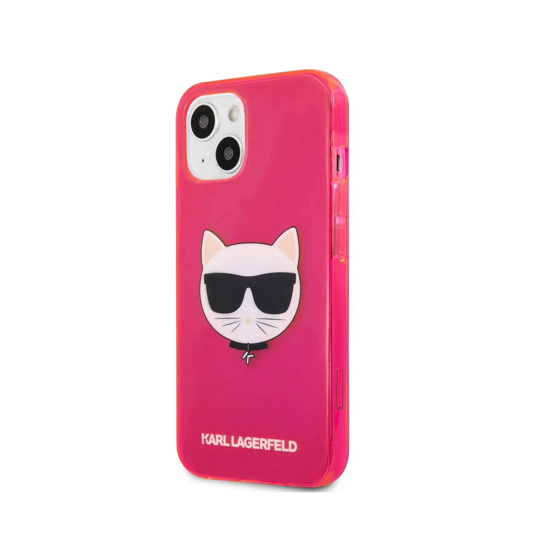 Coque iPhone 13 Karl Lagerfeld Choupette inclinée 