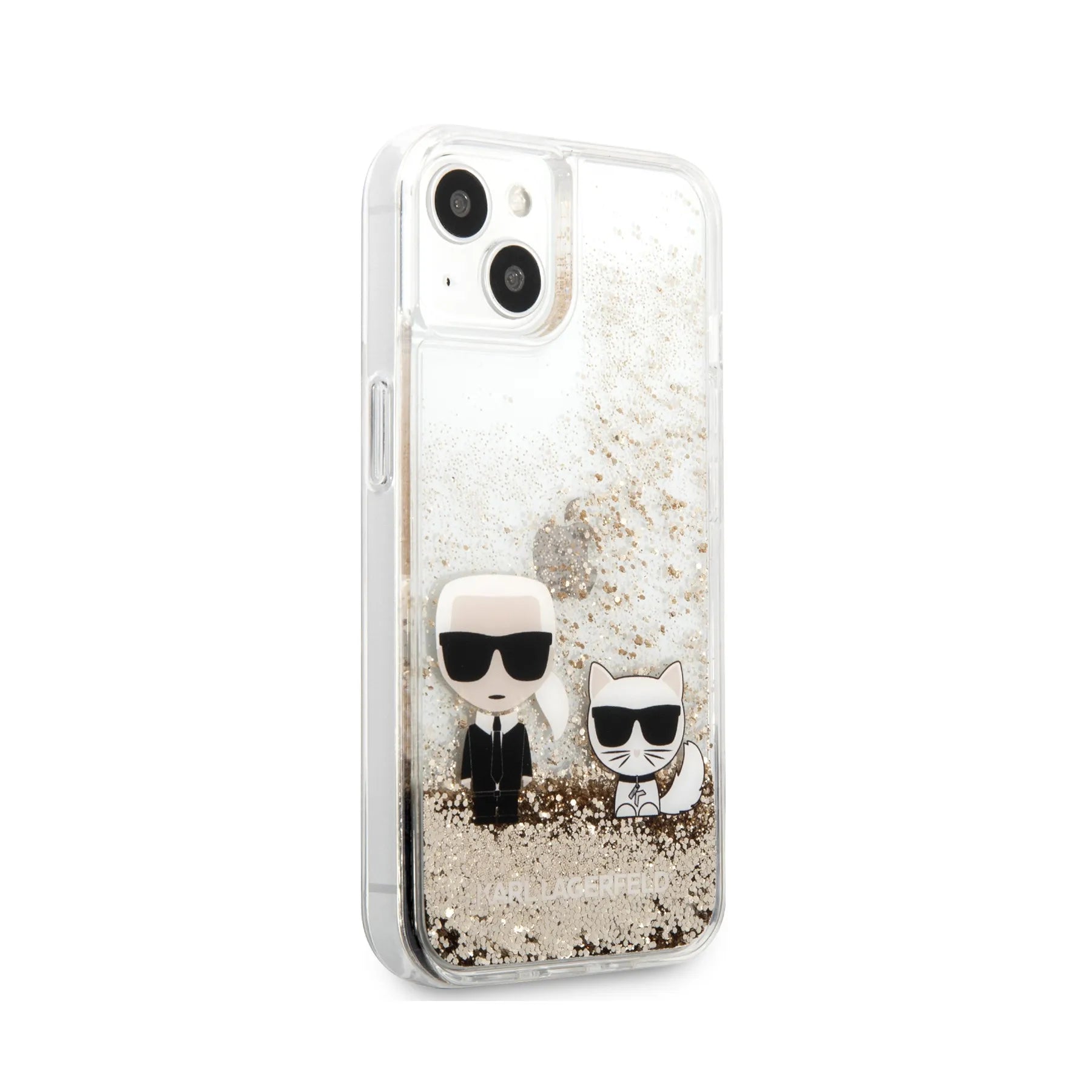 Coque iPhone 13 Karl Lagerfeld Karl et Choupette vue droite